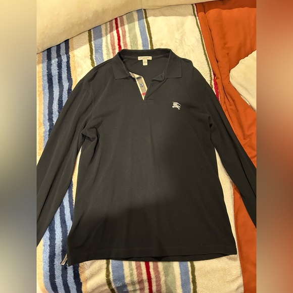 Burberry Long Sleeve Polo Shirt - Picture 1 of 2